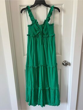 Papermoon Emerald Green Smocked Waist Maxi Skirt